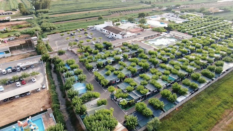 Vista aérea de todo el camping