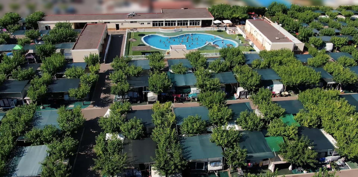 Foto aérea del cámping